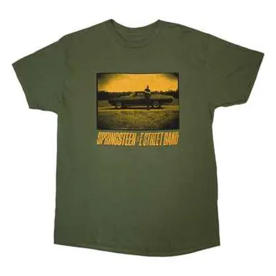 Bruce Springsteen Unisex T-shirt: Tour '23 Sepia Car (back Print & Ex-tour) (x-large) XL