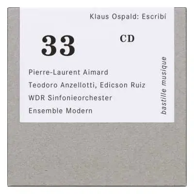 CD Klaus Ospald: Escribi... Für Orchester,akkordeon,kontrabass