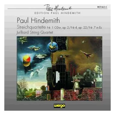 CD Paul Hindemith: Streichquartette Nr. 1 C-Dur, Op. 2 / Nr. 4, Op. 22 / Nr. 7 In Es