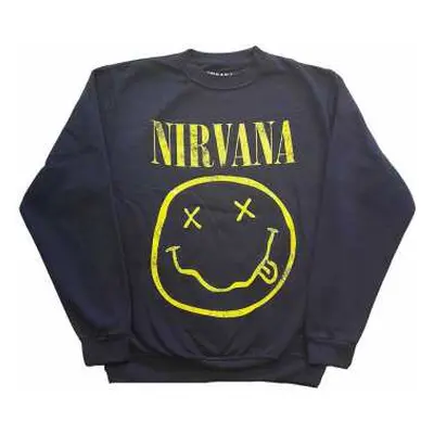 Nirvana Unisex Sweatshirt: Yellow Happy Face (x-small) XS