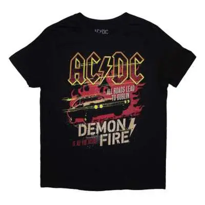 Ac/dc Unisex T-shirt: Demon Fire Pwr-up Eu Tour '24 (back Print & Ex-tour) (xxx-large) XXXL