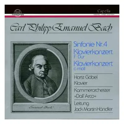 CD Carl Philipp Emanuel Bach: Klavierkonzerte Wq.31 & Wq.33