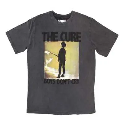 The Cure Unisex Stone Wash T-shirt: Boys Don't Cry Box (x-large) XL