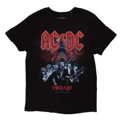 Ac/dc Unisex T-shirt: Pwr-up Bratislava '24 (back Print & Ex-tour) (small) S