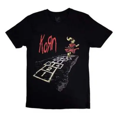 Korn Unisex T-shirt: Follow The Leader Hopscotch (back Print) (large) L