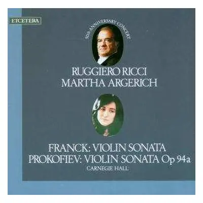 CD Ruggiero/martha Argerich Ricci: Franck/prokofiev: Violin Sonatas