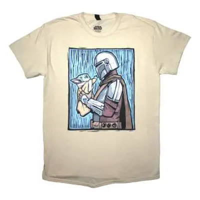 Star Wars Unisex T-shirt: The Mandalorian Holding Grogu (x-large) XL