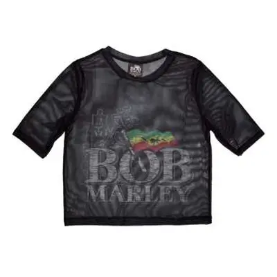 Bob Marley Ladies Crop Top: Logo (mesh) (x-large) XL