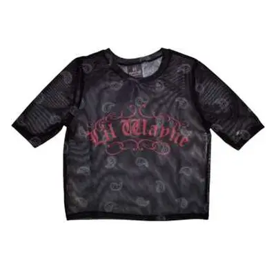 Lil Wayne Ladies Crop Top: Script Logo (mesh) (small) S