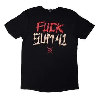 Sum 41 Unisex T-shirt: Tour '24 Fuck Sum 41 (black) (back Print & Ex-tour) (small) S