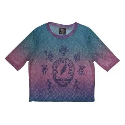 Grateful Dead Ladies Crop Top: Dead Egyptian Gradient (mesh) (large) L