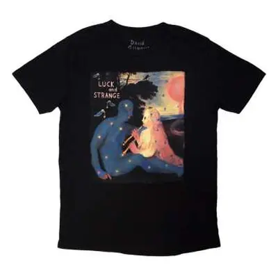 David Gilmour Unisex T-shirt: Luck & Strange London 2 (black) (back Print & Ex-tour) (x-large) X