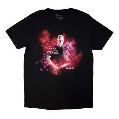 David Gilmour Unisex T-shirt: Luck & Strange London (black) (back Print & Ex-tour) (x-large) XL