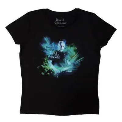 David Gilmour Ladies T-shirt: Luck & Strange Rome (black) (back Print & Ex-tour) (small) S