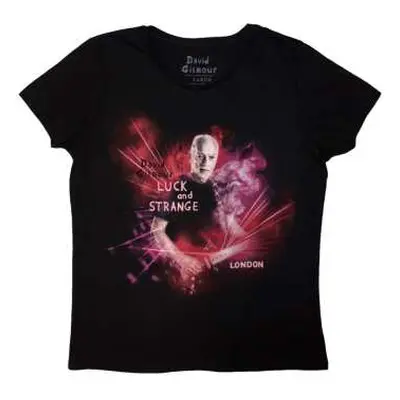 David Gilmour Ladies T-shirt: Luck & Strange London (black) (back Print & Ex-tour) (large) L