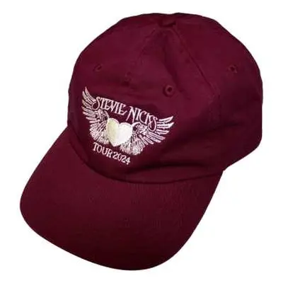 Stevie Nicks Unisex Baseball Cap: Tour '24 Logo (maroon Red)