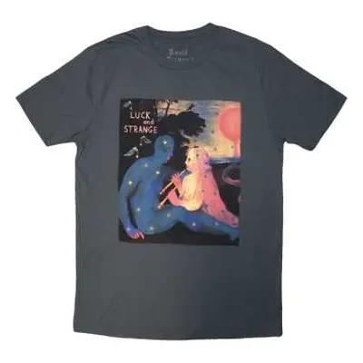 David Gilmour Unisex T-shirt: Luck & Strange London 2 (grey) (back Print & Ex-tour) (x-large) XL