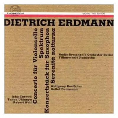 CD Dietrich Erdmann: Solo-Konzerte Und Orchestermusik