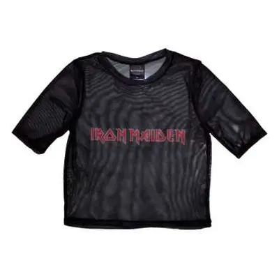 Iron Maiden Ladies Crop Top: Logo (mesh) (medium) M