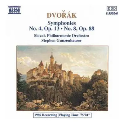 CD Antonín Dvořák: Symphonies No. 4, Op 13 • No. 8, Op. 88