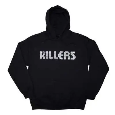 The Killers Unisex Pullover Hoodie: Tour '24 Dots Logo Diamond (black) (back Print & Ex-tour) (x