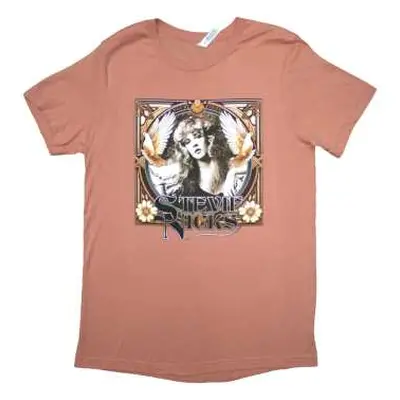 Stevie Nicks Ladies T-shirt: Tour '24 Retro Photo (orange) (back Print & Ex-tour) (large) L