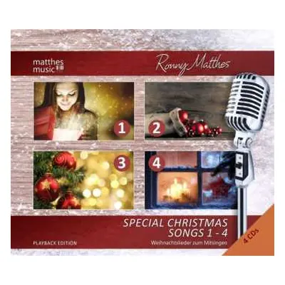 4CD Ronny Matthes: Special Christmas Songs (1-4)-playback/karaoke