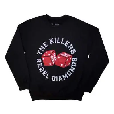 The Killers Unisex Sweatshirt: Tour '24 Rebel Diamonds Dice (black) (ex-tour) (large) L