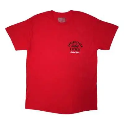 Bruce Springsteen Unisex T-shirt: Tour '24 Madrid Event (red) (back Print & Ex-tour) (large) L