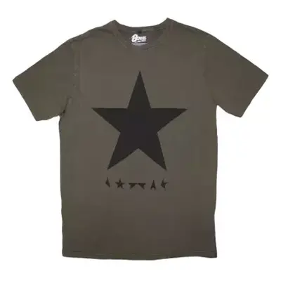 David Bowie Unisex Stone Wash T-shirt: Blackstar (green) (large) L