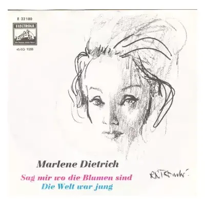 VG | VG+ SP Marlene Dietrich: Sag Mir Wo Die Blumen Sind / Die Welt War Jung