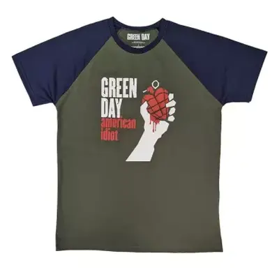 Green Day Unisex Raglan T-shirt: American Idiot (small) S