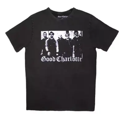 Good Charlotte Unisex Stone Wash T-shirt: Band Photo (charcoal Grey) (small) S