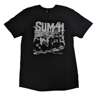 Sum 41 Unisex T-shirt: Band Photo European Tour 2022 (back Print & Ex-tour) (medium) M