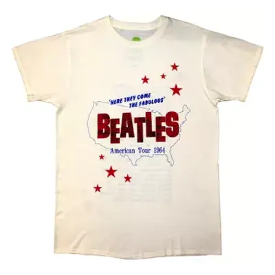 The Beatles Unisex T-shirt: American Tour '64 (natural) (back Print) (medium) M