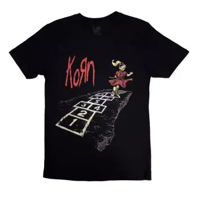 Korn Unisex T-shirt: Follow The Leader Hopscotch (back Print) (small) S