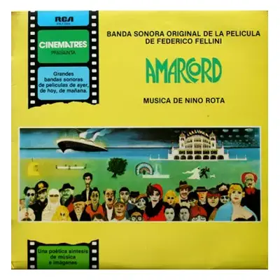 VG+ | VG+ LP Nino Rota: Amarcord (Banda Sonora Original De La Pelicula De Federico Fellini)