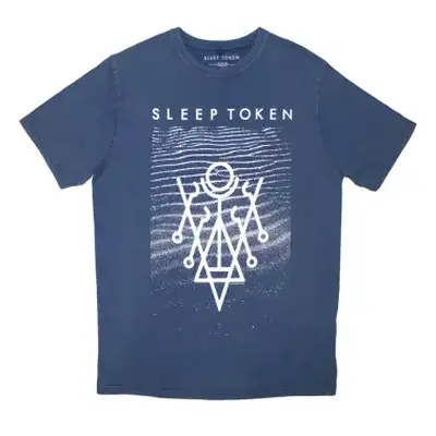 Sleep Token Unisex Stone Wash T-shirt: Give (denim Blue) (medium) M