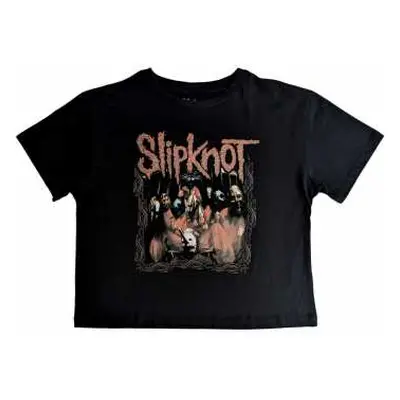 Slipknot Ladies Crop Top: Band Frame (back Print) (x-large) XL