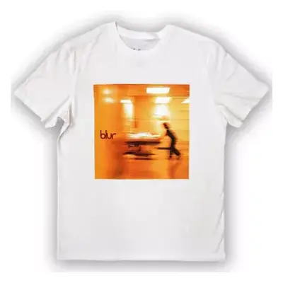 Blur Unisex T-shirt: Blur Album Cover (white) (large) L