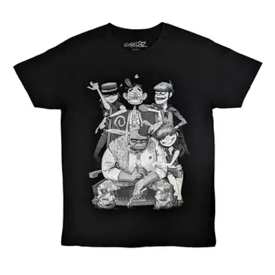 Gorillaz Unisex T-shirt: George Spray (back Print) (large) L