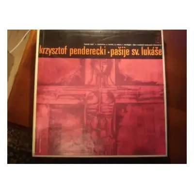 VG+ | VG+ 2LP/Box Set Krzysztof Penderecki: Pašije Sv. Lukáše