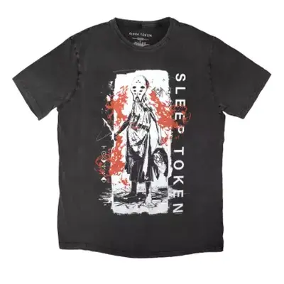 Sleep Token Unisex Stone Wash T-shirt: Euclid (charcoal Grey) (xx-large) XXL