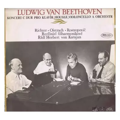 NM | VG+ LP Ludwig van Beethoven: Koncert C Dur Pro Klavír, Housle, Violoncello A Orchestr