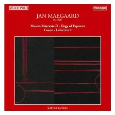 CD Jan Maegaard: Elegy Of Equinox · Labirinto I · Canon · Musica Riservata II