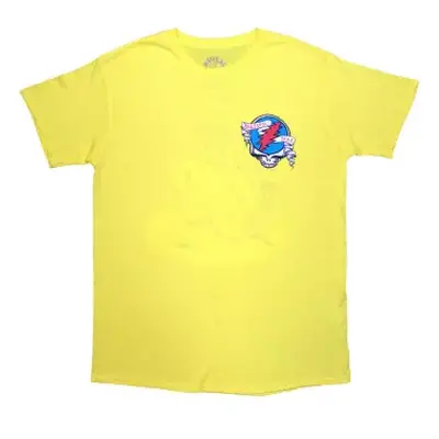 Grateful Dead Unisex T-shirt: Rose Pose Yellow (back Print) (large) L