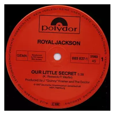 VG+ | VG+ LP Royal Jackson: Our Little Secret (MAXISINGL)