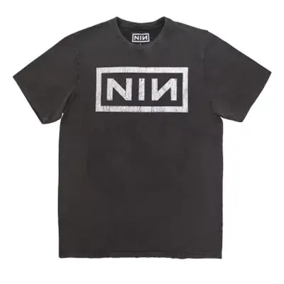 Nine Inch Nails Unisex Stone Wash T-shirt: Classic Logo (x-large) XL