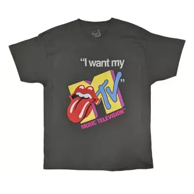 Mtv Unisex T-shirt: Rolling Stones I Want My Mtv (small) S