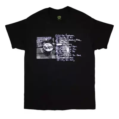 The Beatles Unisex T-shirt: Washington '64 Drum Photo & Setlist (xx-large) XXL